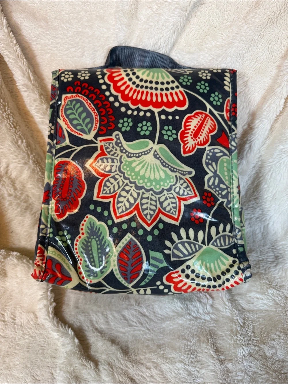 Vera Bradley Insulated Lunch Bag Floral Paisley Navy Red Green 22460-374 Bag
